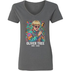 Oliver RIP Memorial Singer Tree Tribute Ladies' V-Neck Tshirt in Saudi Arabia