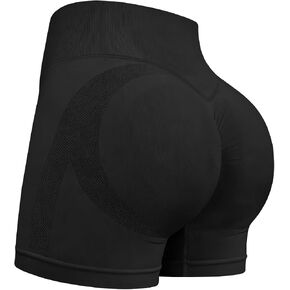 Women Workout Gym Shorts Mid Waisted Seamless Butt Lifting Scrunch Shorts Tummy Control Gym Yoga Biker Shorts in Saudi Arabia