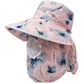 OULIGET Floral Sun Hats UV Protection,Womens Foldable Fishing Hat,Wide Brim Bucket Hats for Fishing Hiking Garden Beach in Saudi Arabia