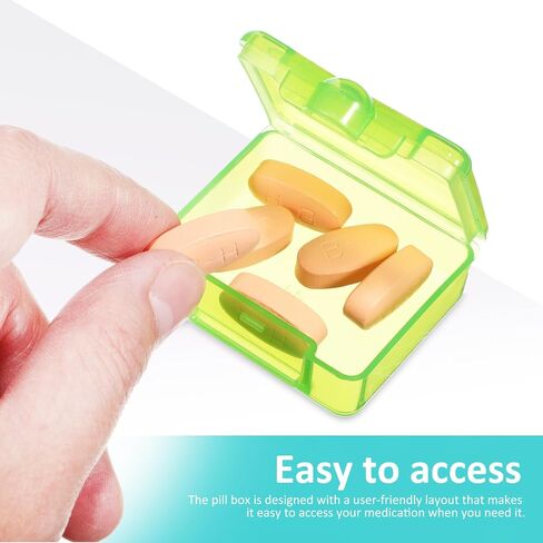 8 Pcs Small Pill Organizer Box Portable Vitamin Organizer Case with Moisture-Resistant Compartments Travel Medication Storage for Daily Use in Kuwait