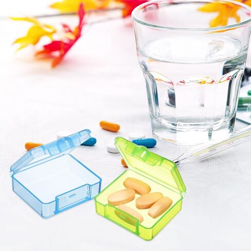 8 Pcs Small Pill Organizer Box Portable Vitamin Organizer Case with Moisture-Resistant Compartments Travel Medication Storage for Daily Use in Kuwait