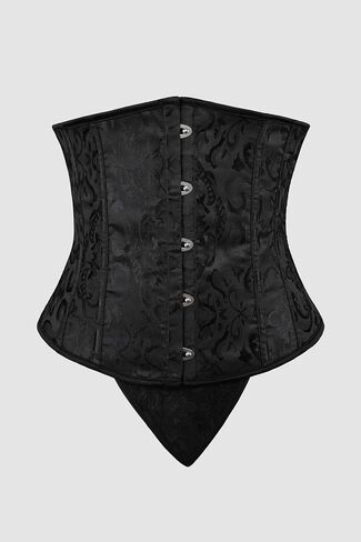 Jacquard Corset Top With Thong Set Vintage Back Lace Up Corset For Women's Going Out Halloween Pirate Outfit in Kuwait