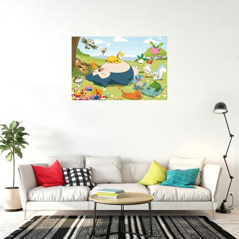Pokemon - Anime TV Show Gaming Poster (Picnic Day - Pikachu & Friends) (Size: 36" x 24") in Saudi Arabia