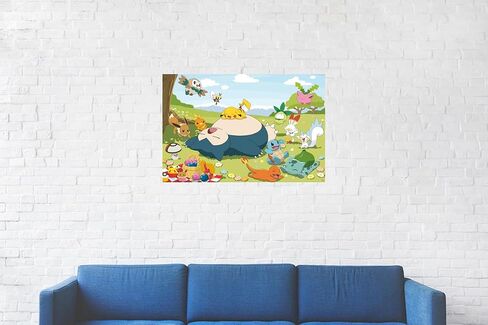 Pokemon - Anime TV Show Gaming Poster (Picnic Day - Pikachu & Friends) (Size: 36" x 24") in Saudi Arabia