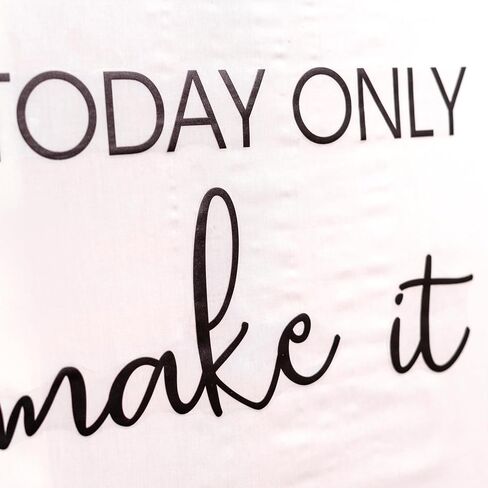 Inspirational Wall Decal, 'Today Only Happens Once Make It Amazing' Quote, Black Motivational Wall Sticker, Home, Living Room, Bedroom, Entryway, Fireplace, Wall, Office Decoration Stickers in Saudi Arabia