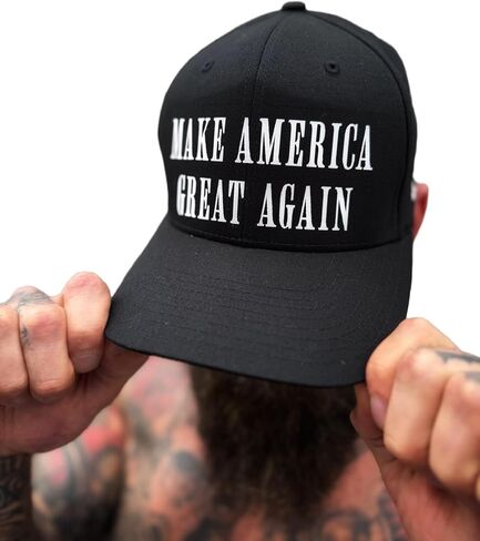 The Drive Clothing Make America Great Black STRETCHFIT Cotton HAT in Saudi Arabia