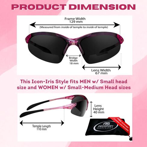 Bikershades proSPORT Bifocal Sunglass Readers Sport Golf Cycling Running Rubber Ear Nose Pieces1.50 2.00 2.50 in Saudi Arabia