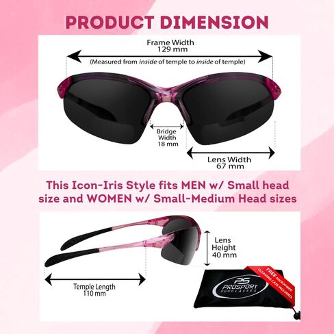 Bikershades proSPORT Bifocal Sunglass Readers Sport Golf Cycling Running Rubber Ear Nose Pieces1.50 2.00 2.50 in Saudi Arabia