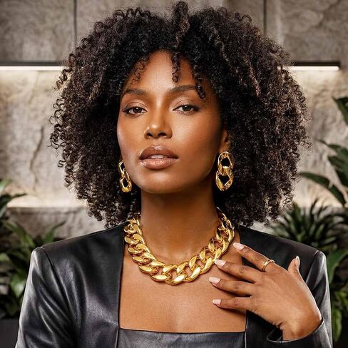 CLOACE Chunky Choker Necklace Set Gold Thick Necklaces Sets Cuban Punk Chain Jewelry Accessories for Women in Saudi Arabia