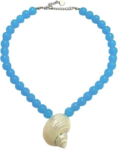 Elegant Natural Conch Shell Necklace Pearls Accent Dainty Earrings Jewelry Gift Necklace Accessories for Her Coastal Styles Earrings Jewelry in Saudi Arabia