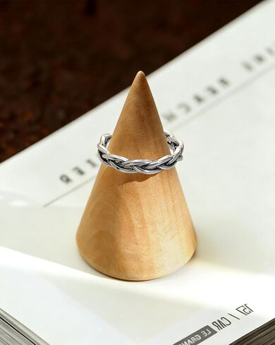 Vintage Twisted Adjustable Ring for Women Bohemian Open Cuff Ring 925 Sterling Silver Hypoallergenic Minimalist Personality Band Unique Jewelry in Saudi Arabia