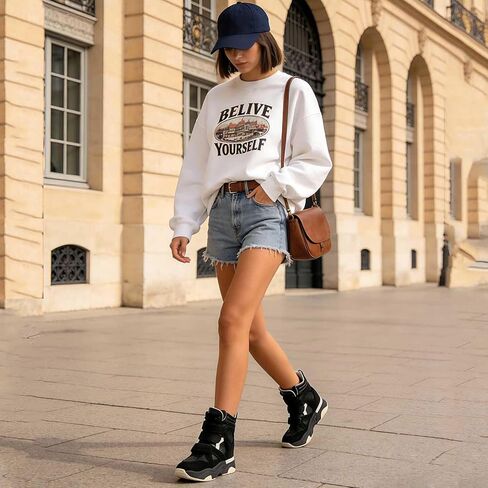 ZJGZF Wedge Sneakers for Women Platform Round Toe Suede Leather High Heel Tennis Casual Triple Strappy Band Fashion Dressy Comfy Campus Trendy Shoes in Saudi Arabia