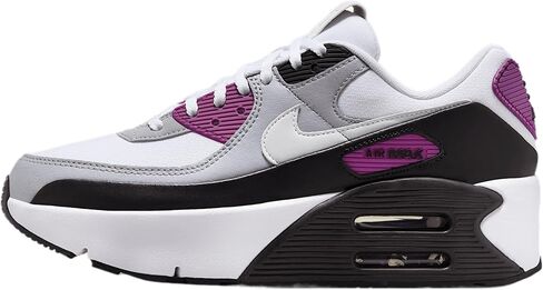 حذاء Nike Air Max 90 LV8 للنساء (FD4328-109، أبيض/توت غامق/رمادي ذئب/فوتون داست) مقاس 8.5 in Kuwait