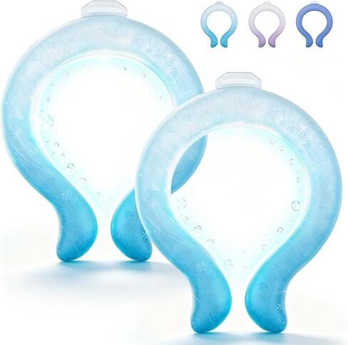 REVIX Large Neck Cooling Tube, 30% Thicker Ice Ring for Summer, Upgraded Wider Circumference Fits All Neck Sizes, Reusable Neck Cooler for Hot Weather, Outdoor Work, Sports, Long-Lasting Cold in Saudi Arabia