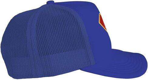 Popfunk Superman Supergirl New Logo Color Foam Snapback Trucker Hat - Unisex for Men and Women, Royal in Kuwait