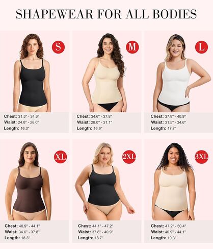 KUMAYES Compression Tank Tops for Women Square Neck Tummy Control Shapewear Body Shaper Camisole Cami Tops in Saudi Arabia