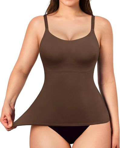 KUMAYES Compression Tank Tops for Women Square Neck Tummy Control Shapewear Body Shaper Camisole Cami Tops in Saudi Arabia