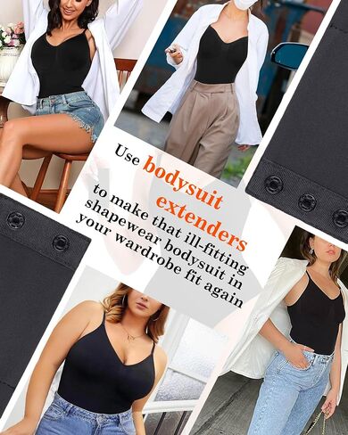 2PC-Bodysuit Extender 2 Snap For Women Adjustable Crotch Add 3" Length To Shapewear Bodysuit Crotch Extender in Saudi Arabia