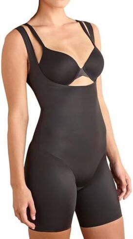 TC Fine Intimates Women's Comfort WYOB Thigh Slimmer with Back Magic, 4093, Black, M in Saudi Arabia