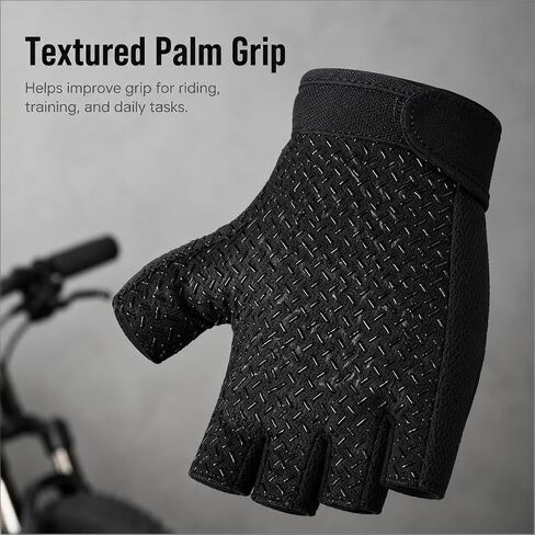 Half Finger Bicycle Gloves Anti-Slip Wear Resistant Breathable Mesh Wrist Strap for Mountain Biking, Fitness, Outdoor Training in Kuwait