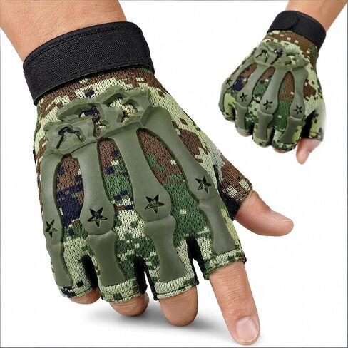 Half Finger Bicycle Gloves Anti-Slip Wear Resistant Breathable Mesh Wrist Strap for Mountain Biking, Fitness, Outdoor Training in Kuwait