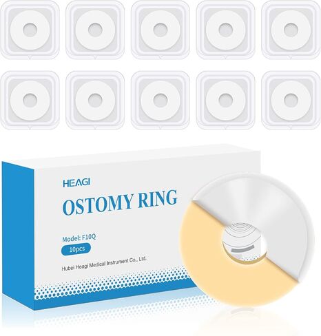 10PCS Ostomy Barrier Rings, Ostomy Supplies, 4mm Thickness Moldable Ostomy Rings Medical Grade Hydrocolloid Adhesive Barrier Rings Better Seal for Ostomy Bags (Box of 10) in Saudi Arabia