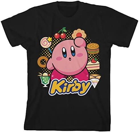 تي شيرت أسود للأولاد من Kirby Circle of Food مقاس XL in Kuwait