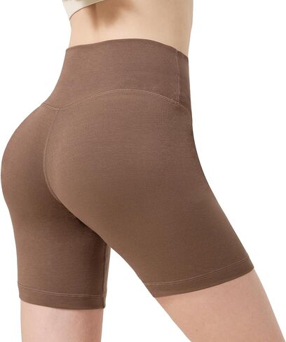 netdraw Buttery Soft Bamboo Viscose Biker Shorts for Women, 6" Inseam High Waisted Workout Running Yoga Lounge Leggings in Saudi Arabia