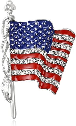 American Flag Pin Usa Flag Lapel Pin Cross Faith Brooch Freedom Jewelry Country Gifts for Women Men in Kuwait