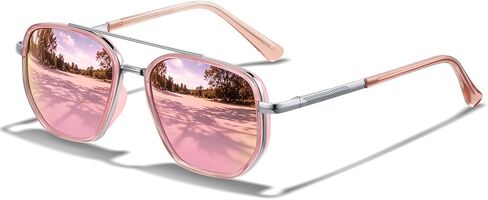 KUGUAOK Tangle Free Polarized Aviator Sunglasses for Women UV Protection Sports Running Sun Glasses Unisex Shades in Saudi Arabia