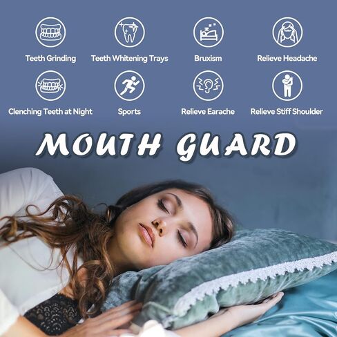 Women Mouth Guard for Teeth Grinding, Pack of 8 Moldable Mouth Guards for Clenching Teeth, Comfortable Night Guard for Teenagers Sport Athletic, Whitening Tray in Saudi Arabia