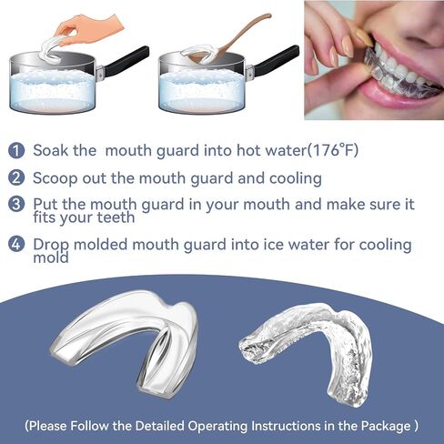Women Mouth Guard for Teeth Grinding, Pack of 8 Moldable Mouth Guards for Clenching Teeth, Comfortable Night Guard for Teenagers Sport Athletic, Whitening Tray in Saudi Arabia