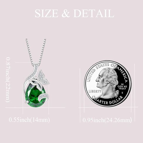 Butterfly Jewelry Set 925 Sterling Silver Necklace and Earrings Teardrop Birthstones Gifts for Women in Saudi Arabia