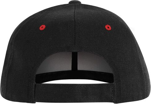 Men's KISS Red On White Logo Baseball Cap Black in Kuwait