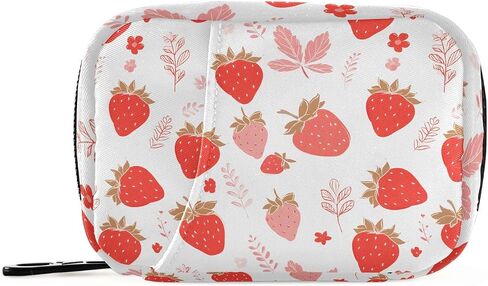Strawberry Cute Weekly Medicine Pill Organizer Travel Pill Case Box Holder Container Small for Vitamin Supplement in Kuwait