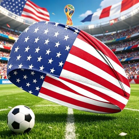 4th of July Headband Sports Headbands Men Baseball American Flag Hair Band for Independence Day in Saudi Arabia