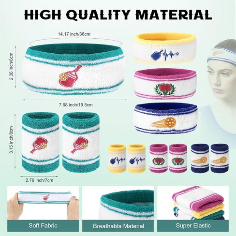 4 مجموعات من Glitopper هدايا Dinkball Dinkball عقال معصمه طاقم الجوارب Dink Ball Lover Gifts Sports Party Favors المعصم رئيس العصابات للرجال النساء اللاعبين الملحقات in Kuwait