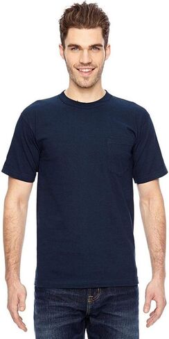 Bayside BA7100 Basic Pocket T-Shirt - Navy - L in Saudi Arabia