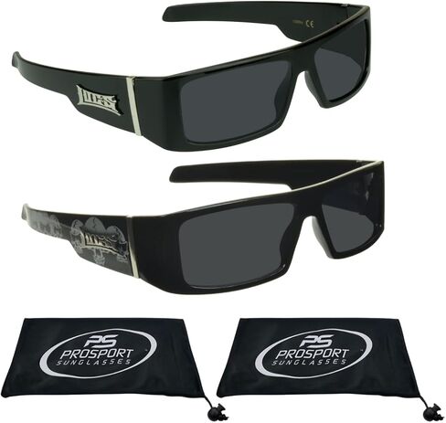 Locs Authentic Cholo Shades Street Style Gangster Glasses Modern Rectangular Monte Carlo Wrap Around in Kuwait