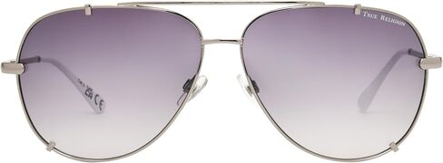 نظارة شمسية للرجال من True Religion Chase's Smooth Flight Silver Aviator in Kuwait
