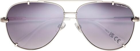 نظارة شمسية للرجال من True Religion Chase's Smooth Flight Silver Aviator in Kuwait