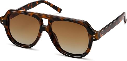 Retro Polarized Aviator Sunglasses for Women Men - 2026 Trendy Chunky Large Cute Sun Glasses in Saudi Arabia