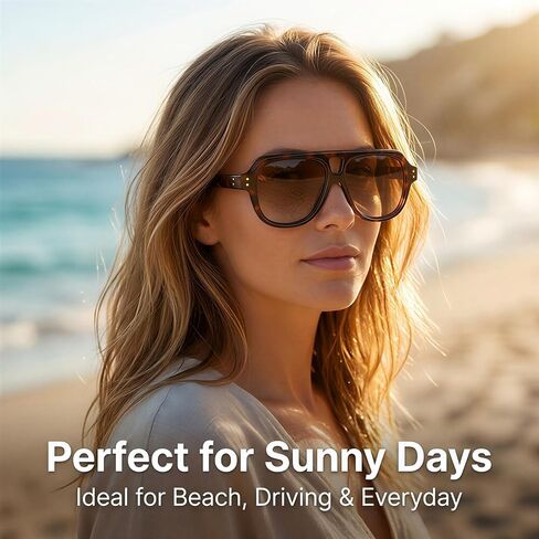 Retro Polarized Aviator Sunglasses for Women Men - 2026 Trendy Chunky Large Cute Sun Glasses in Saudi Arabia