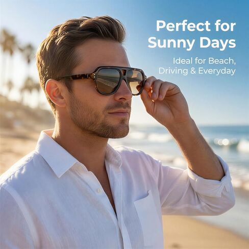 Retro Polarized Aviator Sunglasses for Women Men - 2026 Trendy Chunky Large Cute Sun Glasses in Saudi Arabia