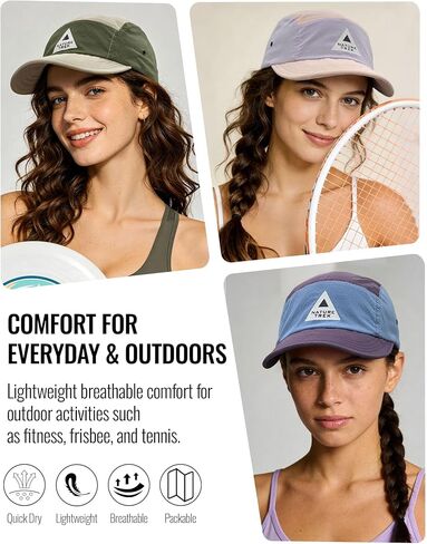 CLAPE Short Brim Hats for Men, Lightweight Breathable Quick Dry 5 Panel Hat, Adjustable Summer Cool Hat for Outdoor Sport in Kuwait
