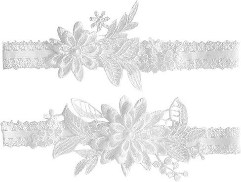 2 Piece Set Blue and White Wedding Garters for Bride, Sexy Lace Bridal Garter in Saudi Arabia
