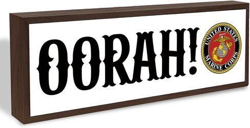 Once a Marine Always a Marine Sign, Marines Corps Gifts for Men, Decorative Wooden Plaque Signs, Patriotic Decoration Sign for Home, Farmhouse Shelves Table Decor, USMC Gift in Kuwait