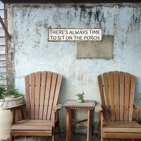 Porch Sign Vintage Metal Tin Sign There's Always Time To Sit On The Porch Metal Tin Sign Porch Signs Outdoor For Home Rustic Farmhouse Porch Wall Art Decor 16x4 Inches in Kuwait