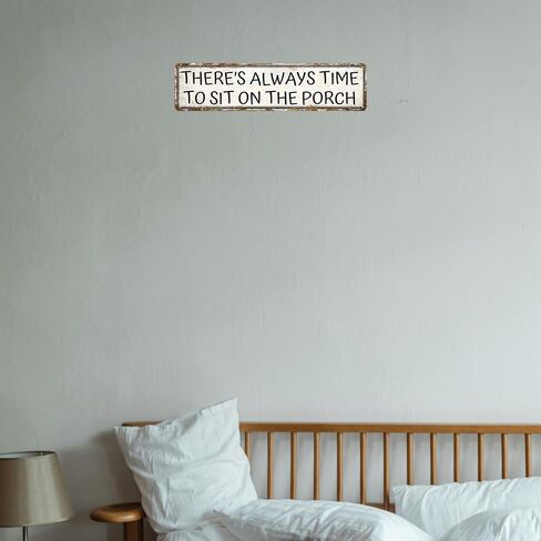Porch Sign Vintage Metal Tin Sign There's Always Time To Sit On The Porch Metal Tin Sign Porch Signs Outdoor For Home Rustic Farmhouse Porch Wall Art Decor 16x4 Inches in Kuwait