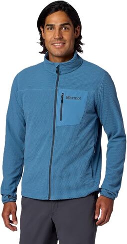 صوف MARMOT AirFleece Performance للرجال بسحاب كامل - دفء مطاطي خفيف الوزن - المشي لمسافات طويلة والسفر والطبقات in Kuwait